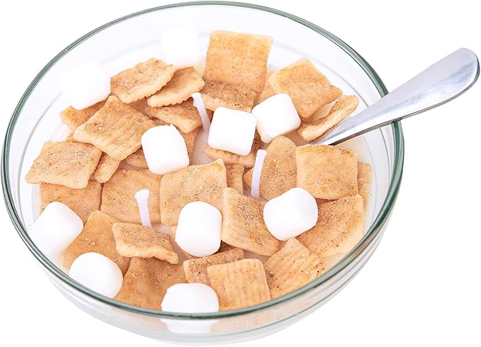 Funny Cinnamon Cereal Bowl with Metal Spoon Scented Soy Candle Morning Ritual Gift