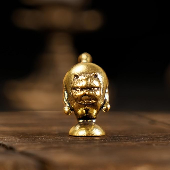 CHOVY Vintage Style Jumping Cat Figurine - 100% Solid Brass Retro Statue | Handcrafted Desk Ornament, Collectible Art Piece for Home & Office Decor | Unique Gift for Cat Lovers