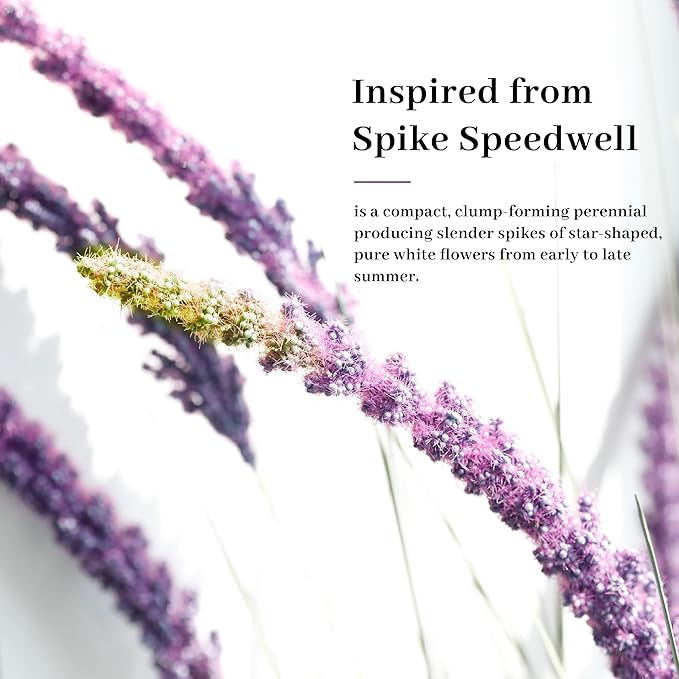 KOL 5ft 2-Pack Faux Veronica Spiked Speedwell Grass, 59in Artificial Veronica Spicata Plant, Tall Fake Reed Grasses for Home Office Garden Wedding Décor, Indoor Outdoor, UV-Resistant, Purple