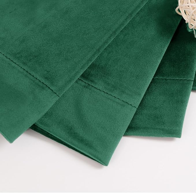 BGment Emerald Velvet Curtains 96 Inch for Living Room, Thermal Insulated Room Darkening Curtains Privacy Panels with Back Tab and Rod Pocket for Christmas/French Door, Set of 2 Panels, 52 x 96 Inch