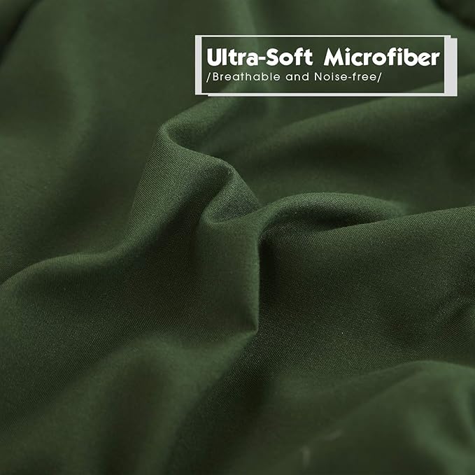 HIG 3pc Green Twin/Twin XL Comforter Set Duvet Insert, Reversible, All Season, Box Stitched, with Corner Tabs, Soft, Fluffy