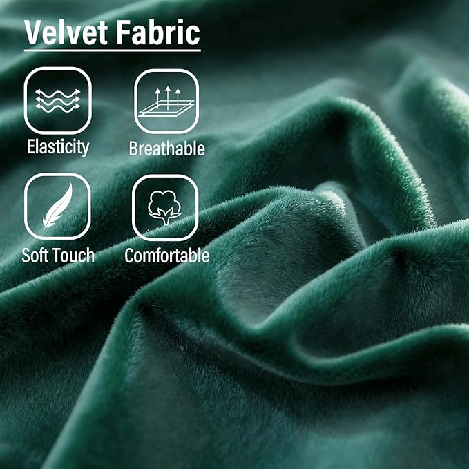 Oversized Chair with Ottoman, Modern Chair with Folding Footrest, Lounge Accent Chair, Comfortable Reading Chair for Bedroom, Study, Living Room, Courtyard (Velvet Dark Green