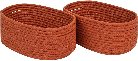 CubesLand Toys Closet Storage Organizer Baskets Bins for Cube Ogranizer/Shelving,Woven Basket for Organizing,Decor Basket for Living Room,Bedroom,Perfect for Pet Toy&Food Storage,2pack Brick Red