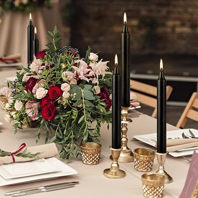 Unscented Black Spell Chime Candle-4 Inch Tall Taper Candles-20 Pcs Chime Candles, Mini Smokeless Candles for Rituals, Prayer,Dinners, Parties, Ceremonies, Shabbat