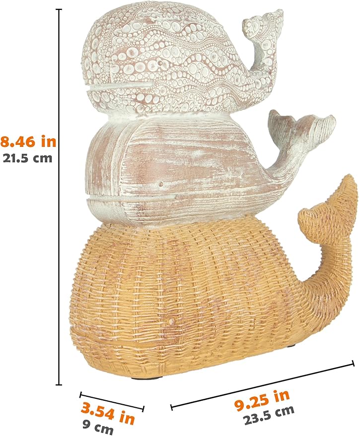 Boho Whale Statues Modern Art Sculpture Home Decor Ornaments for Bedroom, Office Living Room, Desktop, Cabinets