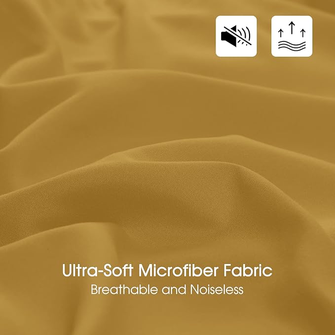 Basic Beyond King Size Comforter Set - Reversible King Bed Comforter Set for All Seasons, Ochre/Grey, 1 Comforter (104"x92") and 2 Pillow Shams (20"x36"+2")