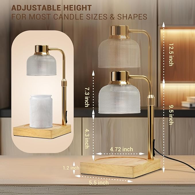 KLL Candle Warmer Lamp with Timer: Birthday Gifts for Women Mom Friend Sister - House Warming Gifts New Home - Dorm Room Office Apartment Vintage Home Decor