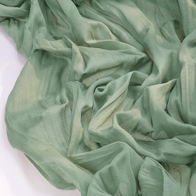 Socomi 15pcs Sage Green Cheesecloth Table Runner Fall Thanksgiving Boho Rustic Gauze 120 inch 10FT Cheese Cloth Runner for Wedding Party Baby Shower Home Decor Holiday Decorations