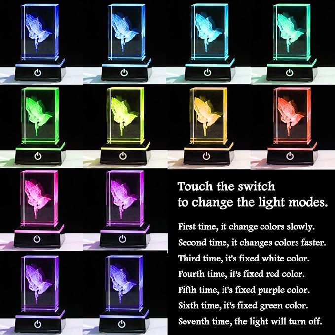 Movdyka 3D Crystal Praying Hands with Jesus Cross Statue Religious Gifts for Women Christian Decor, Chritmas Gifts for Men Friend