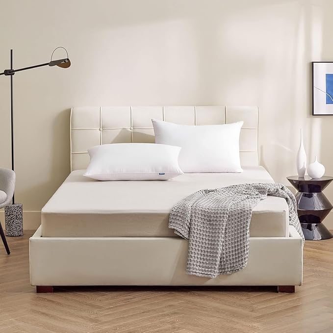 Bedsure Pillows Queen Size Set of 2 - Soft Bed Pillows for Sleeping 2 Pack, Fluffy and Supportive, Hotel Quality, Original Down Alternative Filling for Side, Back Sleepers