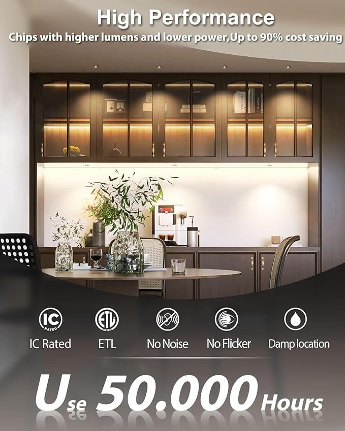 zouzai 5CCT LED Gimbal Led Recessed Light with Junction Box, 360°+90° Adjustable Directional Eyeball Lighting, Dimmable, 2700K/3000K/3500K/4000K/5000K,ETL&Energy Star (Black 1 Pack, 2 inch)