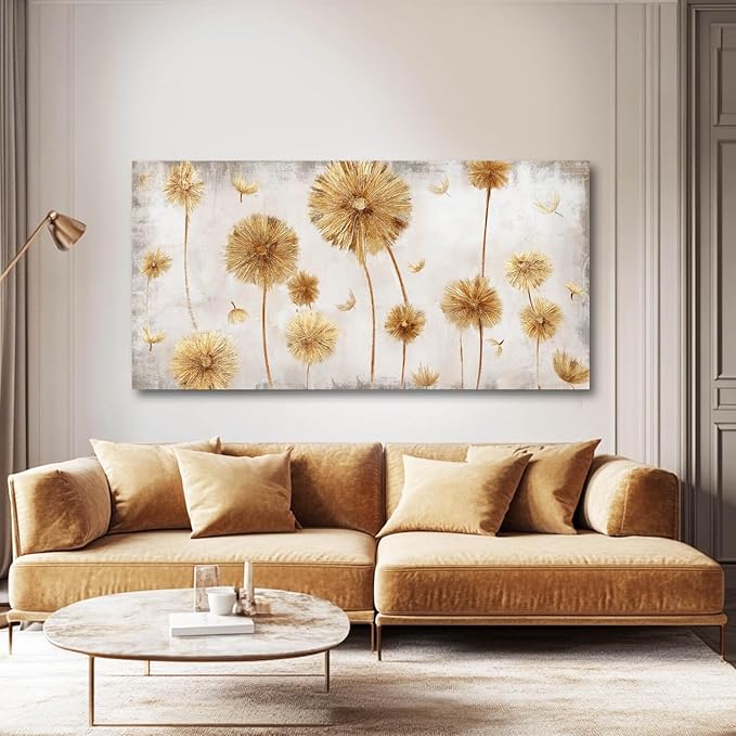 VAYIMDH Spring Wall Art Flower Wall Decor Large Artwork Floral Landscape Painting Nature Room Decor 24"x48"