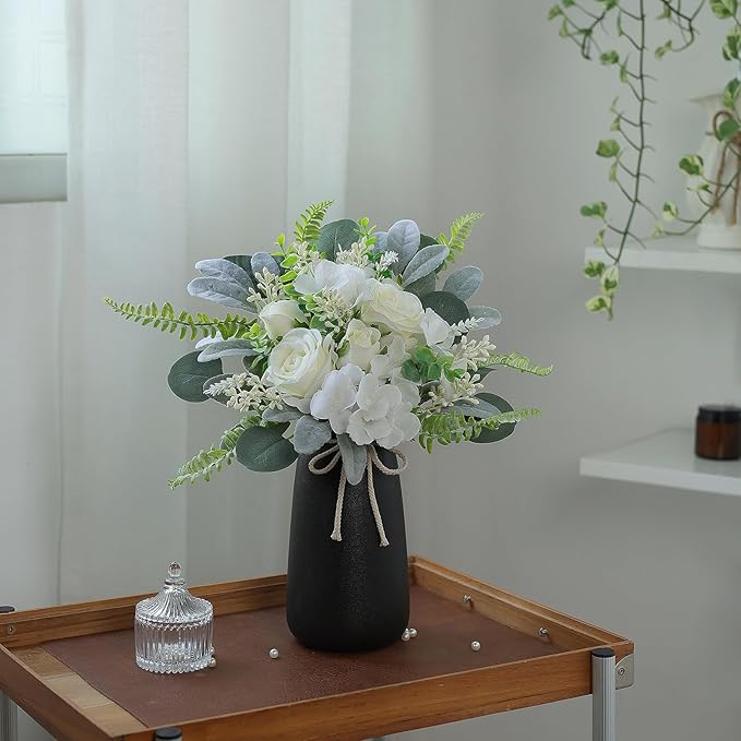 YXZZWL Artificial Greenery Stems Box Set,75 Pcs with 7 Kinds of Faux Greenery Branches Fake Eucalyptus for Wedding DIY Bouquets Floral Arrangement Table Centerpieces (Dusty Green & Beige)