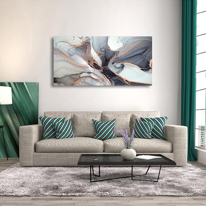 Abstract art Pictures Canvas Wall Art for Living room Bedroom or Bathroom Wall Decor,Abstract Wall Art Print Paitnings for home Decor,Line drawings Waterproof Stretched Ready to Hang-20x40inches