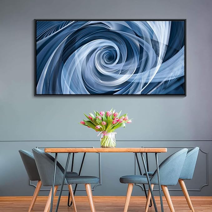 YDYSUNE Abstract art painting blue pictures wall decor white background modern artwork decoration living room bedroom kitchen 29x58inches