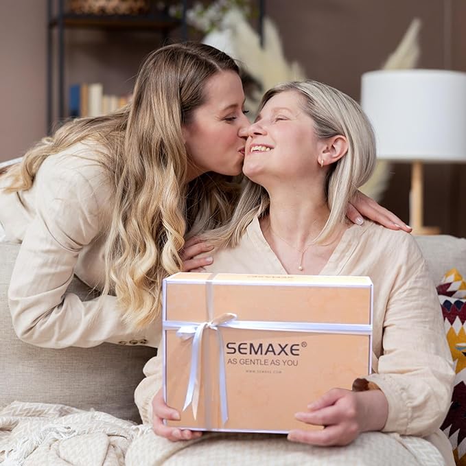 SEMAXE White Bath Towel for Bathroom, 100% Cotton Towel with Hanging Loop, Hotel & Spa Quality Soft Absorbent Towel, Gift Box Packaging, 1 Pc Bath Towel, 55" L x 27" W