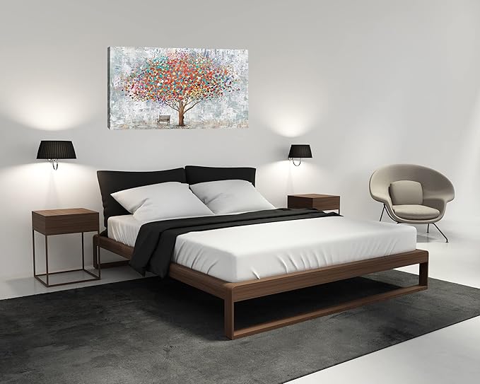 DZL Art H71150 Tree Wall Art Canvas Prints Paintings Abstract Colorful Tree Painting Landscape Modern Artwork for Living Room Bedroom Office Home Wall Decoration Decor