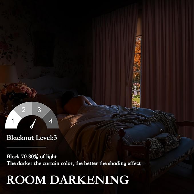 StangH Dusty Pink Velvet Curtains - Luxury Room Darkening Thermal Insulated Window Drapes for Bedroom, Living Room & Home Theater, Rod Pocket & Back Tab Style, 52 x 90 inches, 2 Panels