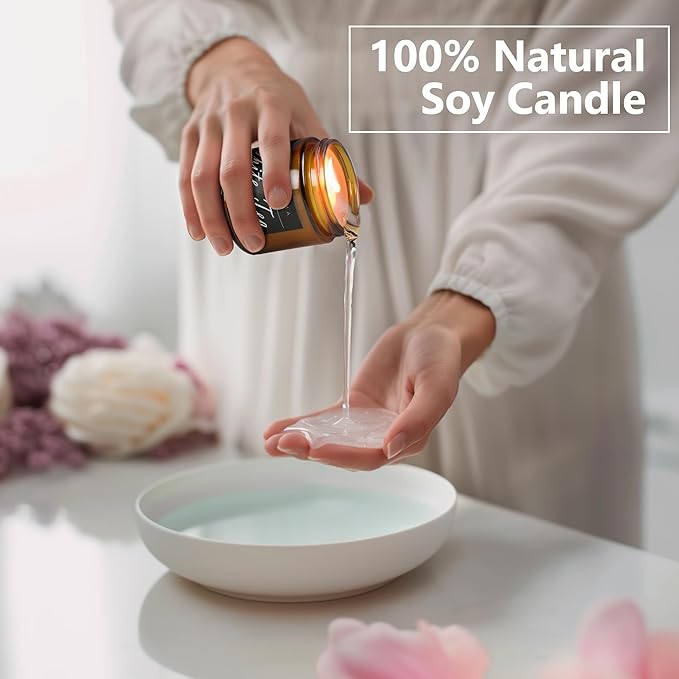 MOASITN Citronella Highly Scented Candles for Home| Natural Soy Aromatherapy Candle| Handmade Long Lasting Jar Candle| Candel Gift for Women,Men as Summer,Relaxing,Holiday Gifts| 7oz