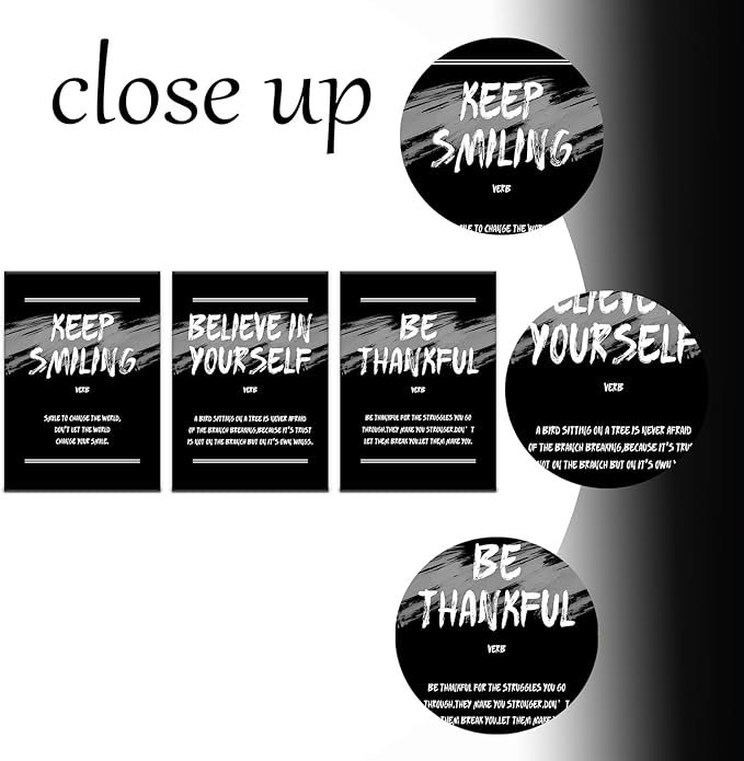 3 Pieces Inspirational Canvas Wall Art Picture Print Wall Decor Motivational Quotes Poster Painting Wall Decor Artwork for Modern Hone Living Room Workplace Office Ready to Hang [72''Wx 36''H]