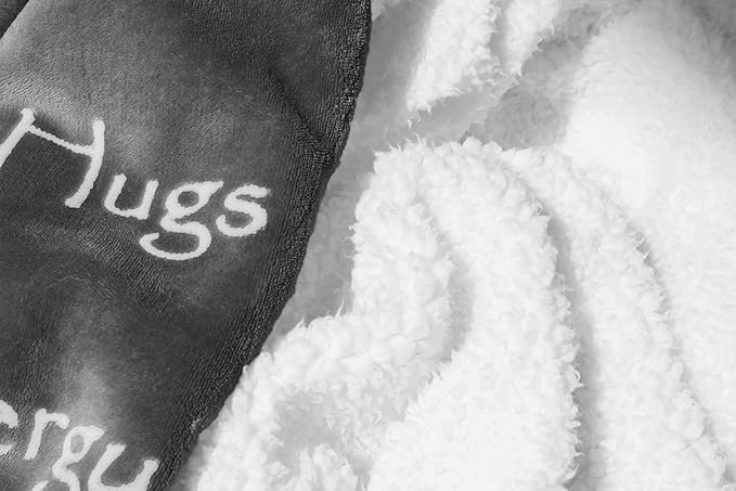 WOLF CREEK BLANKET - Compassion Blanket (Brand)- Strength Courage Super Soft Warm Hugs, Get Well Gift Blanket Plush Healing Thoughts Positive Energy Love & Hope (Charcoal, 50 x 65 Sherpa)