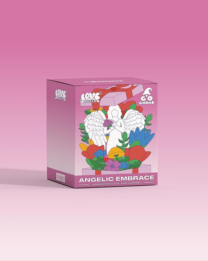 Angelic Embrace - Resin Angel Figurine with Bouquet and Heart Accents Decorative Base - A Gift to Express Unwavering Love, Remembrance, Sympathy, Comfort Healing for Women Girls (Angel)