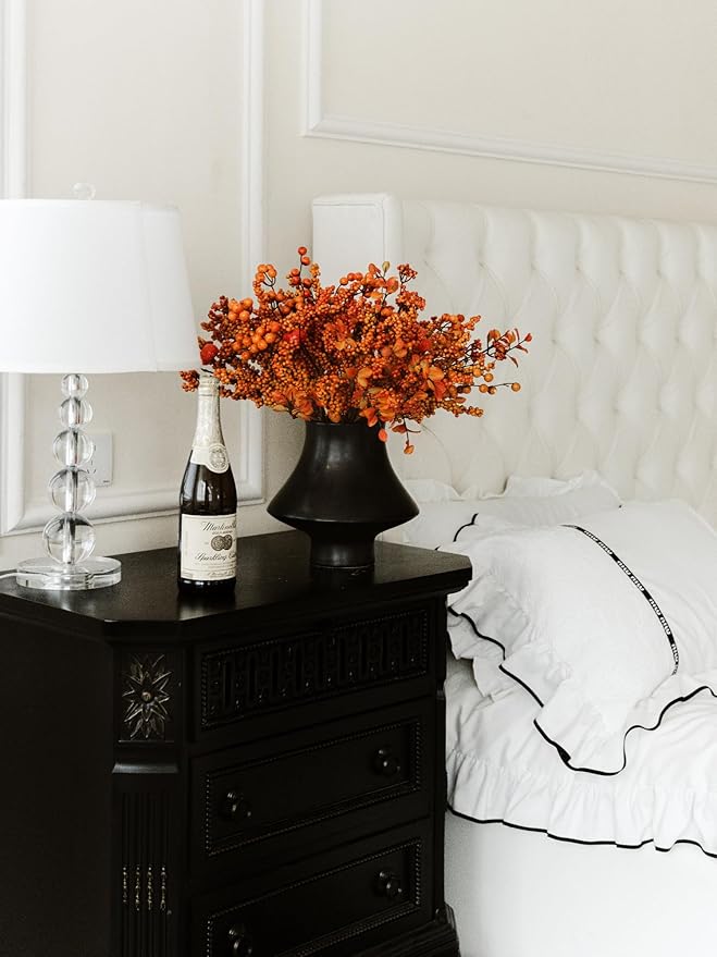 MISSPIN 10 PCS 18 inch Fall Decor Bouquets, Fall Decorations Indoor Outdoor Halloween Thanksgiving Farmhouse Arrangement Decorations for Front Door Wedding Centerpieces in Autumn (Pumpkin Berry)