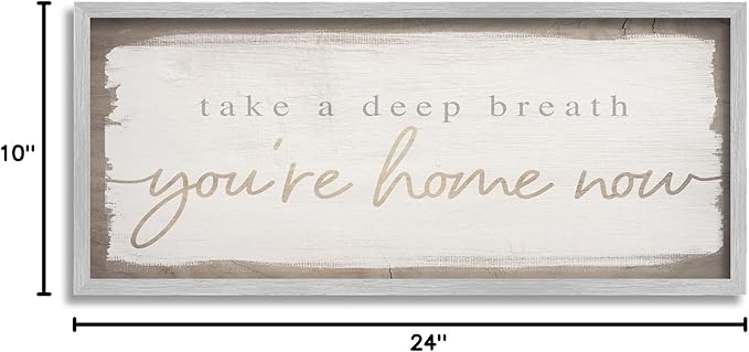 Stupell Industries You're Home Now Weathered Shabby Chic Sign, Design by Daphne Polselli