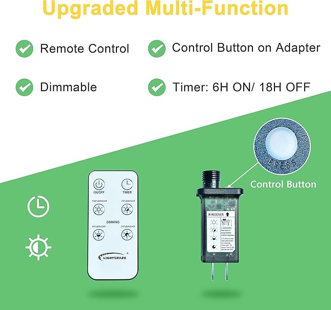 Lightshare Lighted Upgraded 8FT Gorgeous Artificial Lighted Palm Tree, 256 LED Lights, Decoration for Home,Party, Christmas, Nativity, Outside Patio