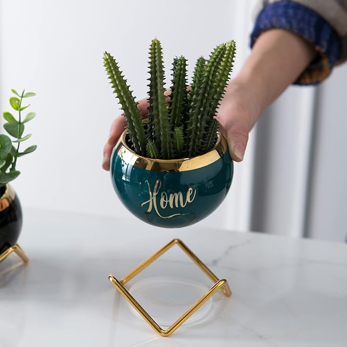 Housewarming Gifts: Best Home Essentials for New House - Farmhouse Living Room Decor | 3 Succulent Pots for Plant Lovers