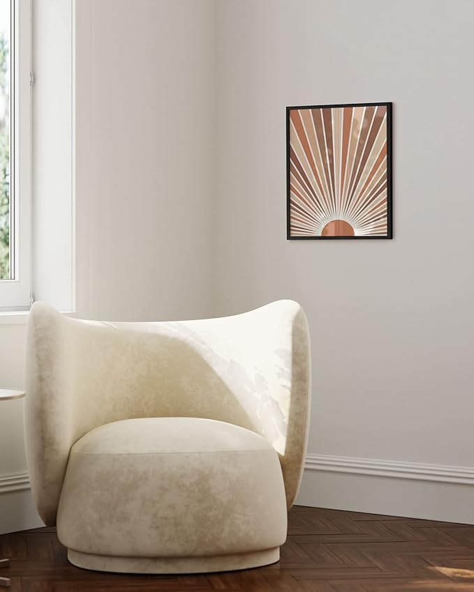 HAUS AND HUES Boho Art Prints Sun Wall Decor - Sun Art Print Boho Posters and Prints Wall Decor Rainbow Colored Sunshine Wall Art (Unframed, 16x20)