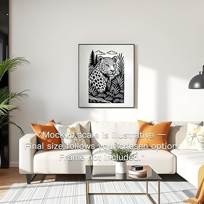 Caelumis Vintage Wall Art Decor Prints Black And White Pictures Posters For Farmhouse Living Bedroom Bathroom Room kitchen Handmade Unframed (Leopard 12x16in)