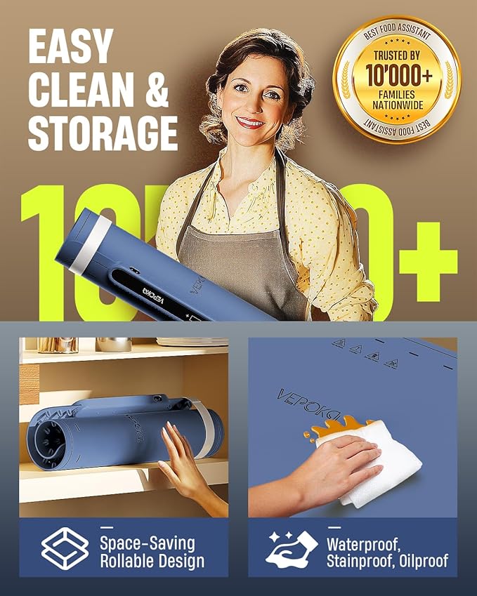 Warming Mat for Food, VEPOKA Food Warmer Mat for Countertop, Electric Warming Tray with 7 Temp Levels & Auto Shut-Off, Food Warmers for Parties, Ideal Gift for Kitchen & Buffet Use