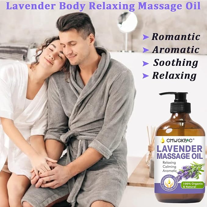 Massage Oil for Massage Therapy,Lymphatic Drainage-Ginger Oil Sore Muscle Arnica Oil &Lavender Oil Relaxing Massage Oils for Date Night,Massage Ball,Christmas Gifts for Men,Stocking Stuffers for Women