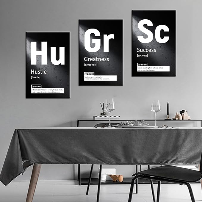 Motivational Poster Wall Art Home Decor Inspirational Entrepreneur Quotes Printed on Canvas Picture Painting Wall Decor Artwork for Home Teens Room Office Wall Decoration Ready to Hang [48''Hx24''W]