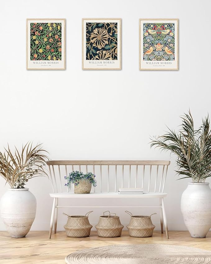 UPWOIGH 11x14 Oak Wood Picture Frame-Minimalist 11x14in Poster Frame, 11"x14" Frame Wood, Natural Solid Wooden Picture Frames for Wall Art Photo Prints,Set of 3