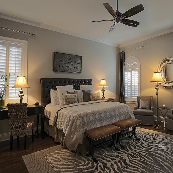 3 Pack Lamp Set (2 Table Lamps, 1 Floor Lamp), 3-Piece Vintage Style Table and Floor Lamp Set in Bronze Finish with Brown Fabric Lamp Shades, 26" and 61"(H), Solid Iron