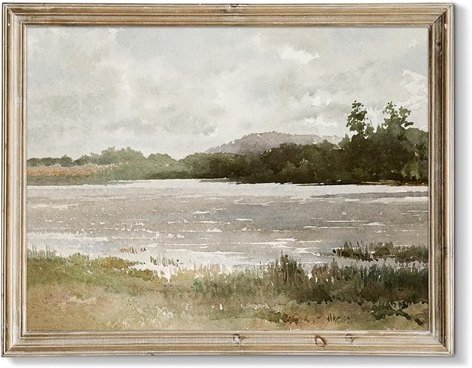 RETRART Vintage Wall Art, Wildflower Field Landscape Oil Painting - The Vast Grassland Wall Art Room Eclectic Decor - 8" x 10" Unframed Canvas Prints for Bedroom Living Room Bathroom Wall Decor