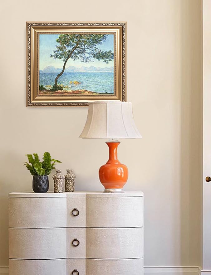 DECORARTS - The Esterel Mountains 1888 Claude Monet Art Reproduction. Giclee Print& Museum Quality Framed Art for Wall Decor. Framed size: 26x22