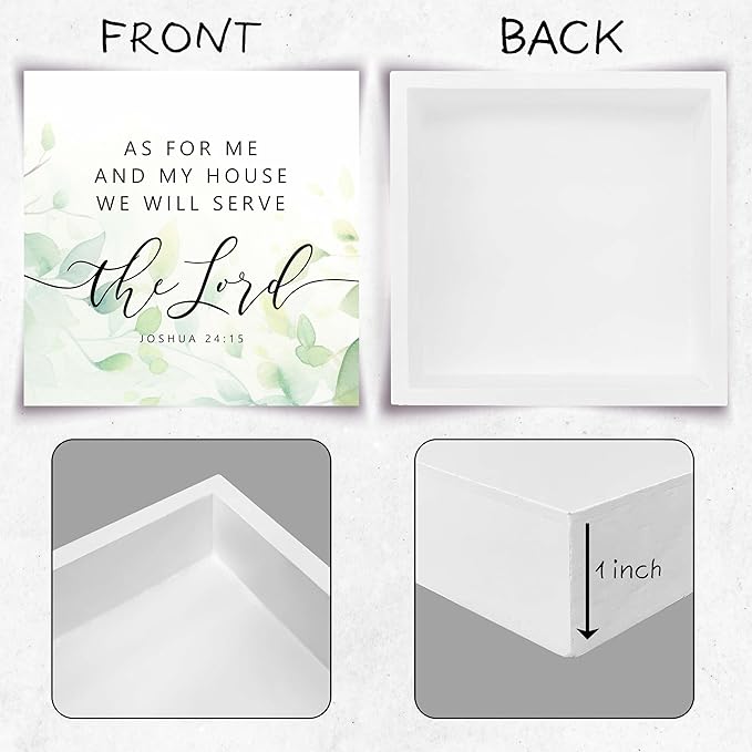 Christian Gifts, As For Me And My House We Will Serve The Lord Wooden Box Sign, Christian Home Décor Gifts for Family, Friends, etc., Thanksgiving, Christmas Gifts, Christian Decorations.(053)
