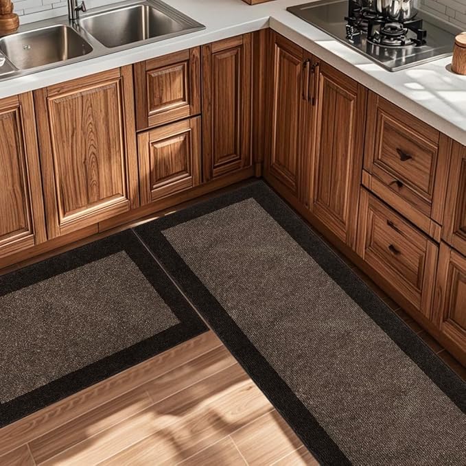 Machine Washable Kitchen Rug 24" x 84", Non Slip Kitchen Mat for Floor, Absorbent Entrance Runner Rug for Bedroom, Hallway, Bathroom, Door (Roll Packing)