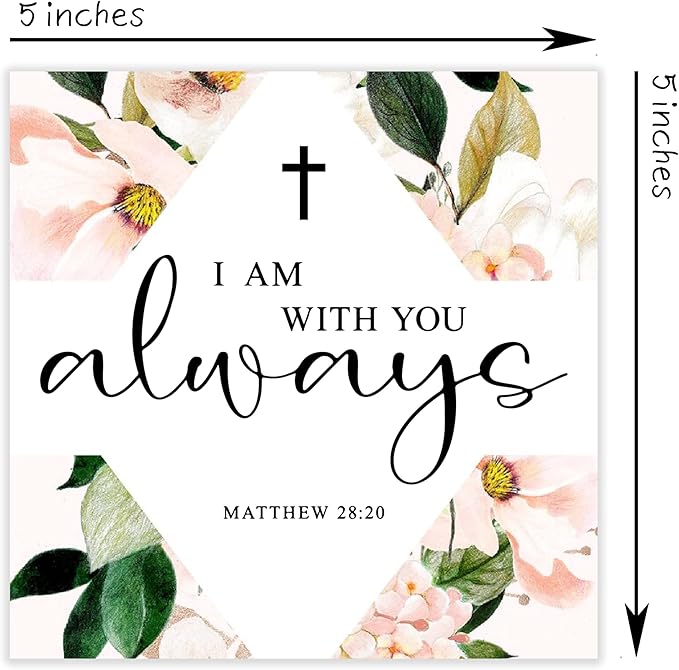 Christian Gifts, ‘I Am With You Always’ Wooden Box Sign Decor, Christian Home Décor, Birthday, Thanksgiving, Christmas Gifts, Christian Decorations, Gifts for Family, Friends, etc.(051)