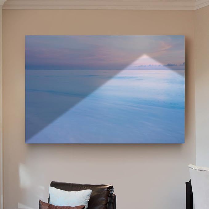 Renditions Gallery Canvas Nature Wall Hanging Art Pastel View of Blue Ocean and Sky Modern Artwork for Bedroom Living Room Kitchen Walls - 24"X36" LT08