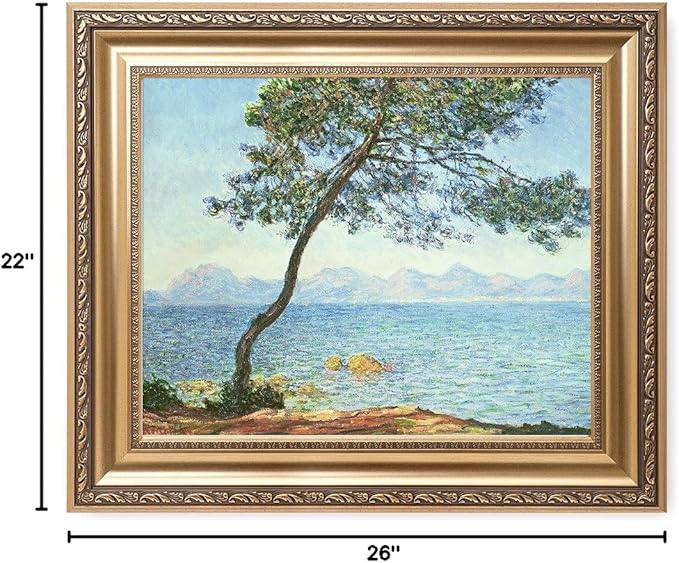 DECORARTS - The Esterel Mountains 1888 Claude Monet Art Reproduction. Giclee Print& Museum Quality Framed Art for Wall Decor. Framed size: 26x22