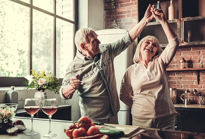 Faux Flowers in Ceramic Vase, Artificial Flower Arrangement Decoration for Home Kitchen Living Dining Room Coffee Table Centerpieces Deco