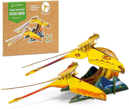 STEM Educational Toy Paper Puzzle for Children, Hands-On Learning Experience Inquisitive Minds, Preschool Toys for Birthday, Christmas, Holidays(Actias Moth, Ages 7 and Up)…