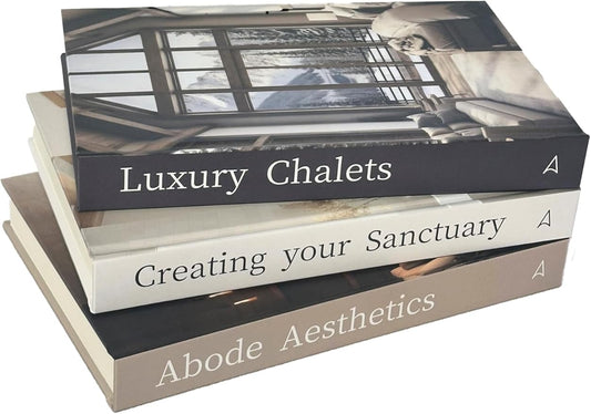 Array & Arrow Decorative Books for Home Decor - Set of 3 Meticulously Designed Hardcover Fake Books for Decoration, Modern, Stylish, and Minimalist Coffee Table Decor