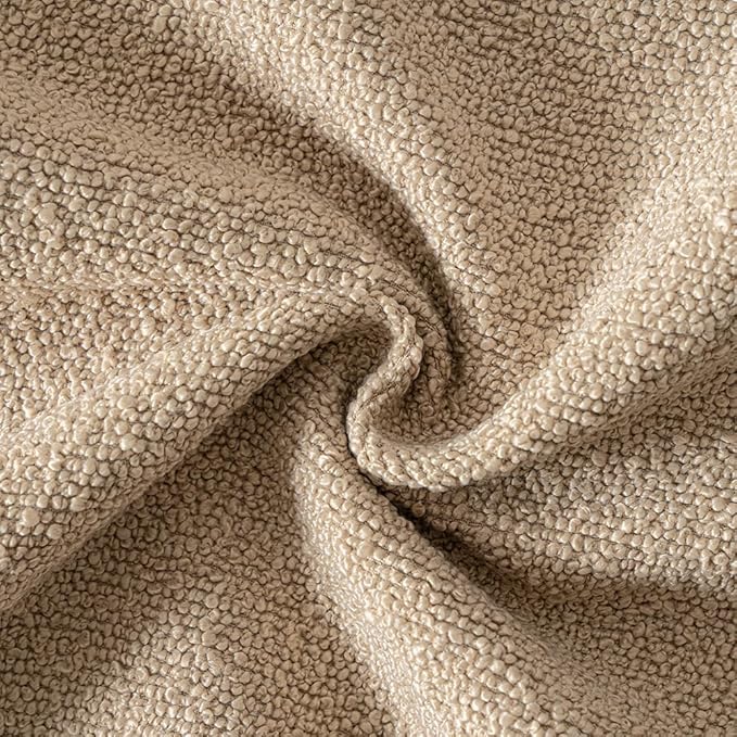 MIULEE 18x18 Inch Decorative Pillow Covers for Couch Bed Set of 2 Textured Boucle Neutral Throw Pillows Khaki Accent Solid Cushion Pillowcase Cozy Soft Sofa Livingroom Home Decor