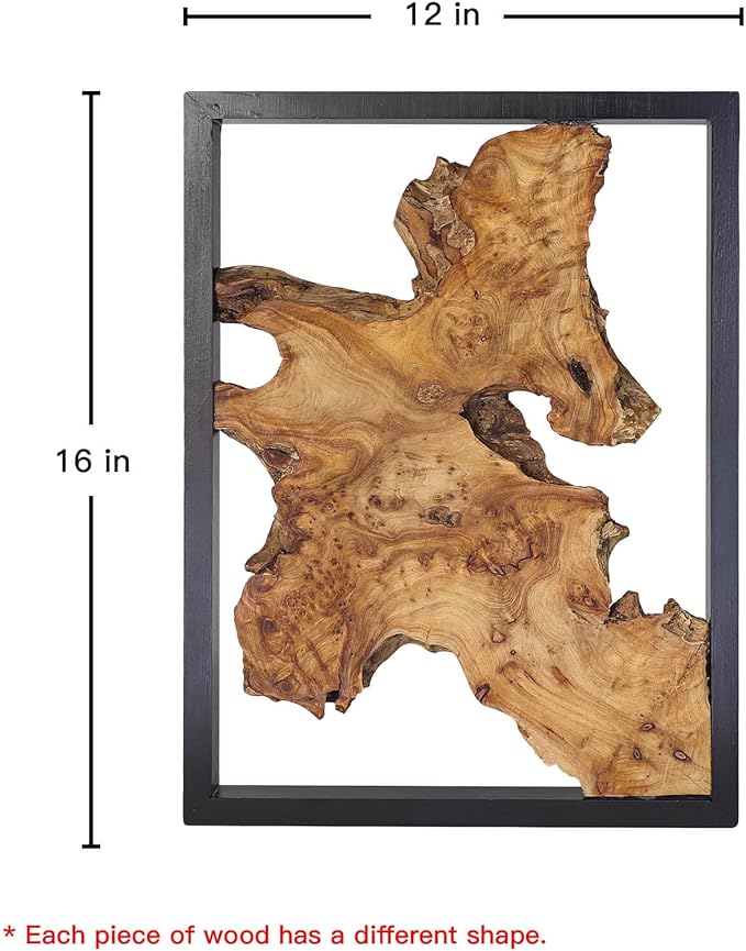 NAHARO Modern Wood Wall Decor- Natural wood Handcrafted Rustic Charm for Your Home - Perfect for Living Room, Bedroom,Kitchen,or Office
