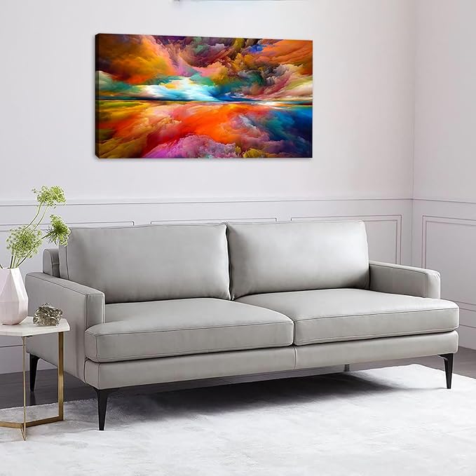 YYYYHPP YP2075 Abstract Wall Art Colorful Clouds Landscape Pictures Canvas Prints Paintings Ready to Hang for Living Room Bedroom Kitchen Home and Office Wall Decor